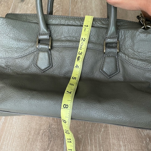 Liebeskind Berlin Grey Green Leather Tote Bag Satchel Purse with Shoulder Strap - Picture 16 of 16